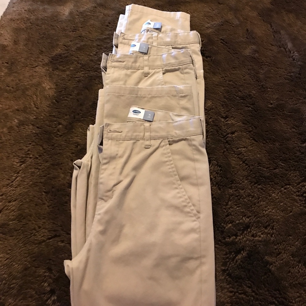 Khaki school uniform pants