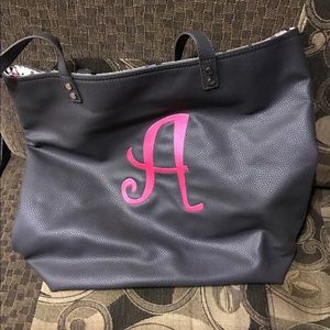 Thirty One Around Town Tote w/embroidered letter A