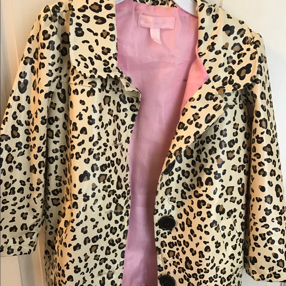 Girls Leopard print rain coat