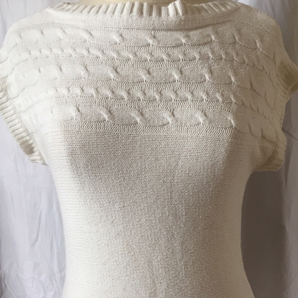 Take Out Womens White  Sweaterdress Tunic Medium