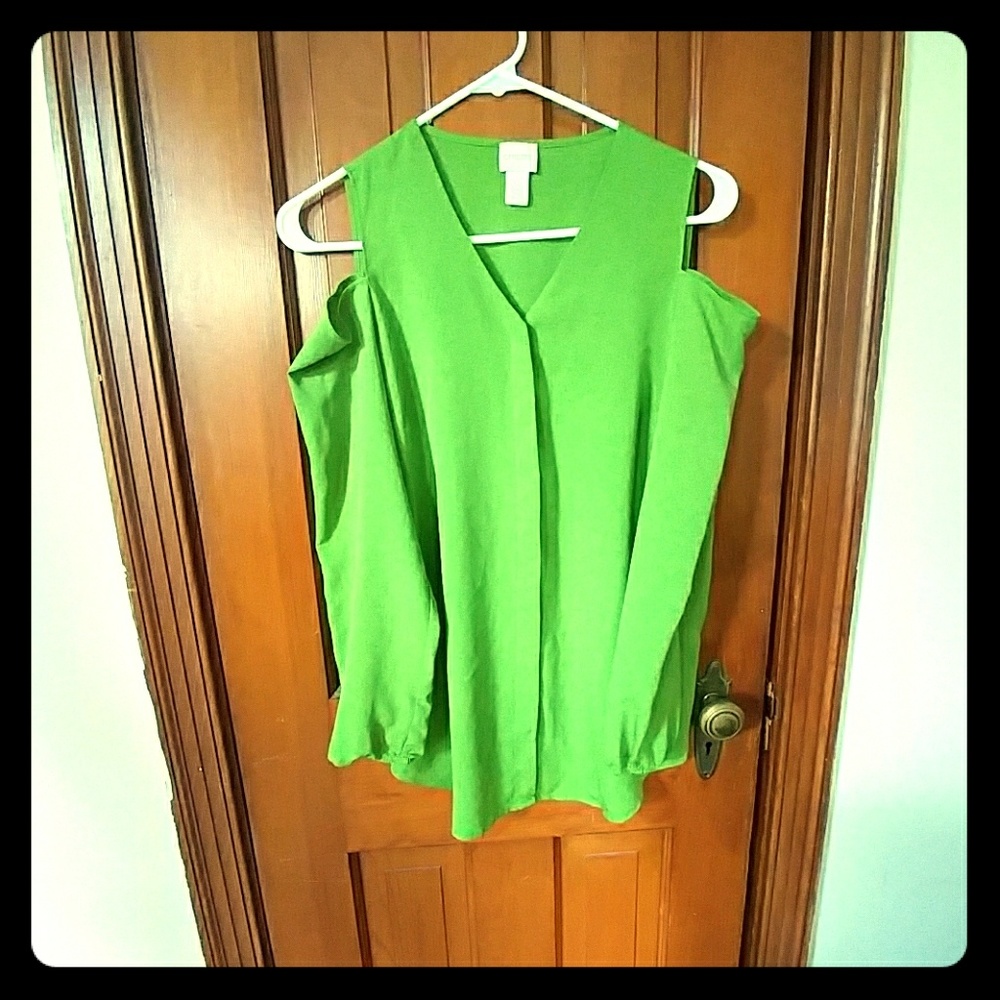 Chicos Cold-Shoulder Button Down Top