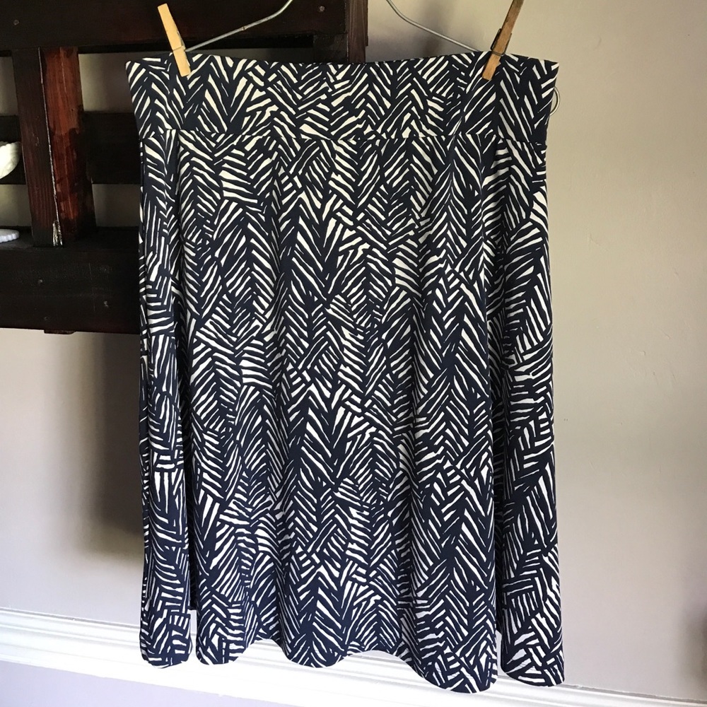 Navy and White Skirt