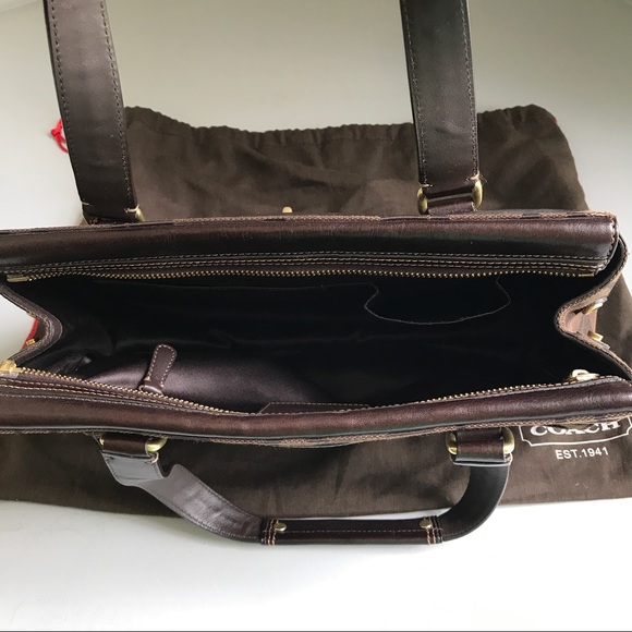 ❌SOLD❌Coach 11071 Signature Hampton Brown Carryall - Picture 6 of 8