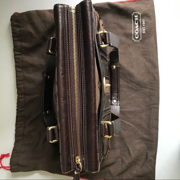 ❌SOLD❌Coach 11071 Signature Hampton Brown Carryall - Picture 7 of 8