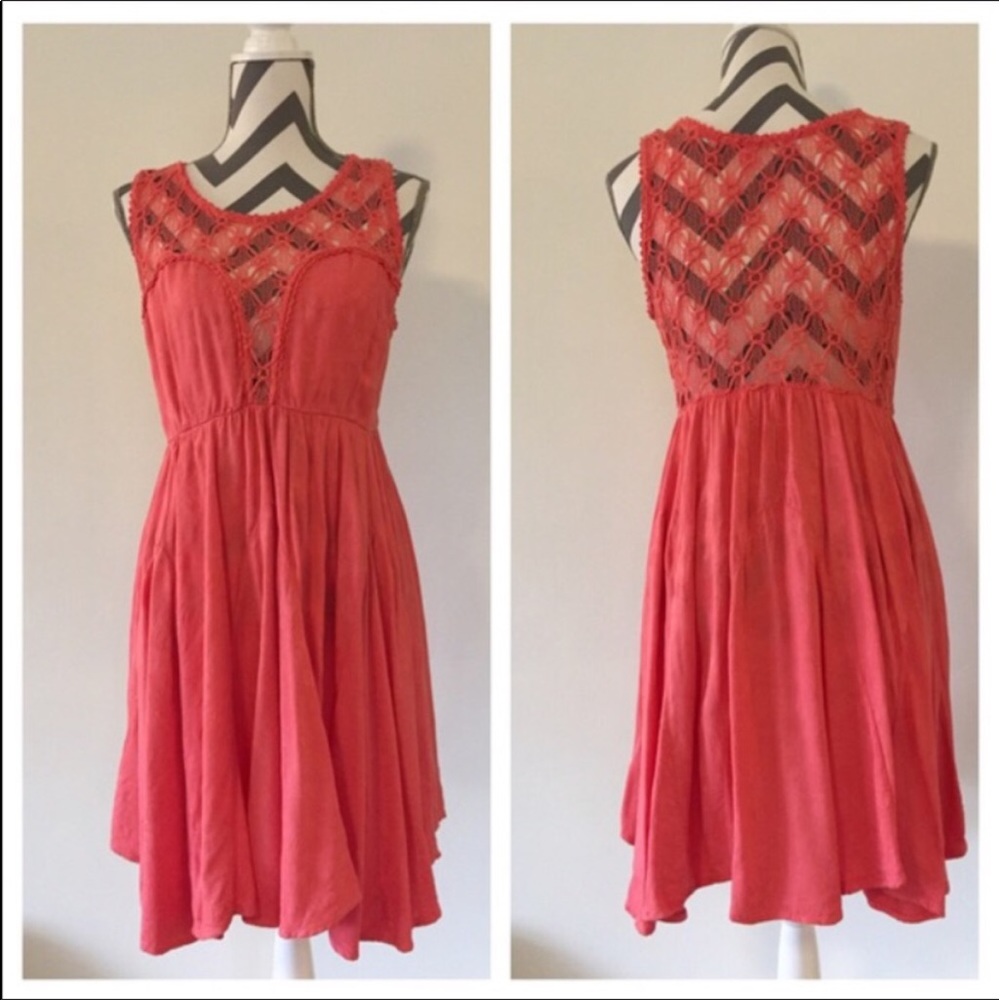 Free People Coral Summer Dress