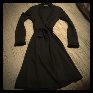 Diane Von Furstenberg black wrap dress. Size 8