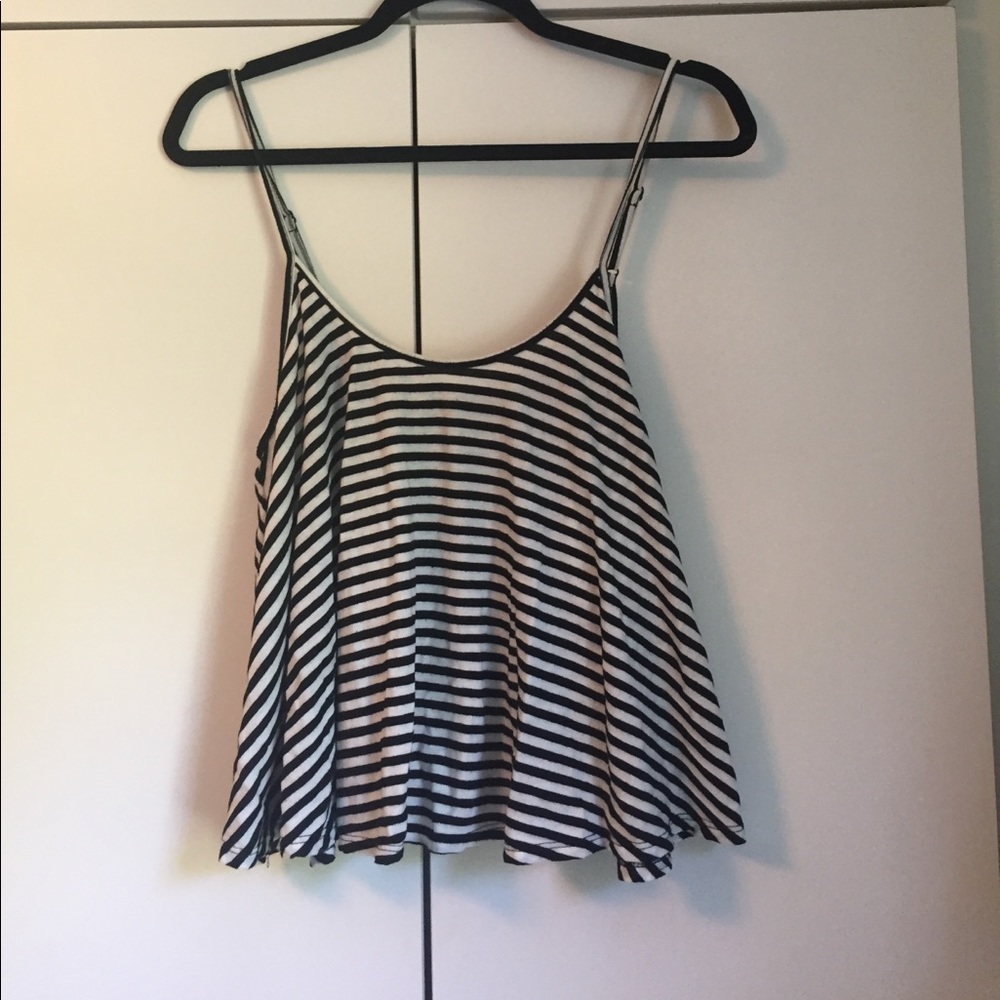 Striped flowy tank top