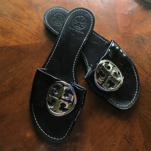 Tory Burch Black Slides