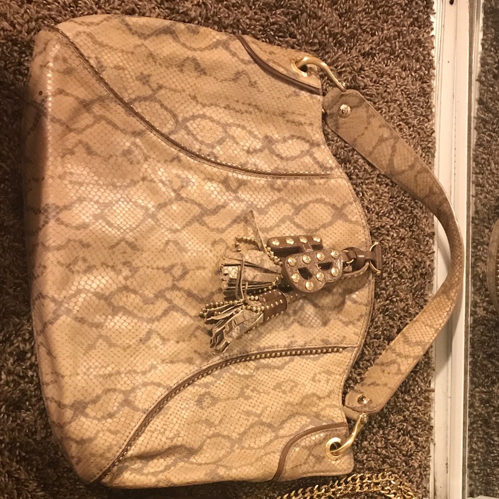 Henri bendel snake skin purse