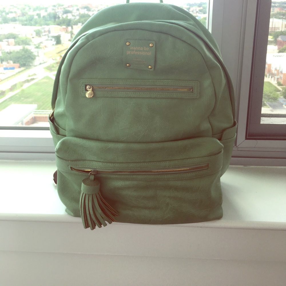 Light green backpack