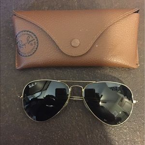Ray Ban large polarized aviators