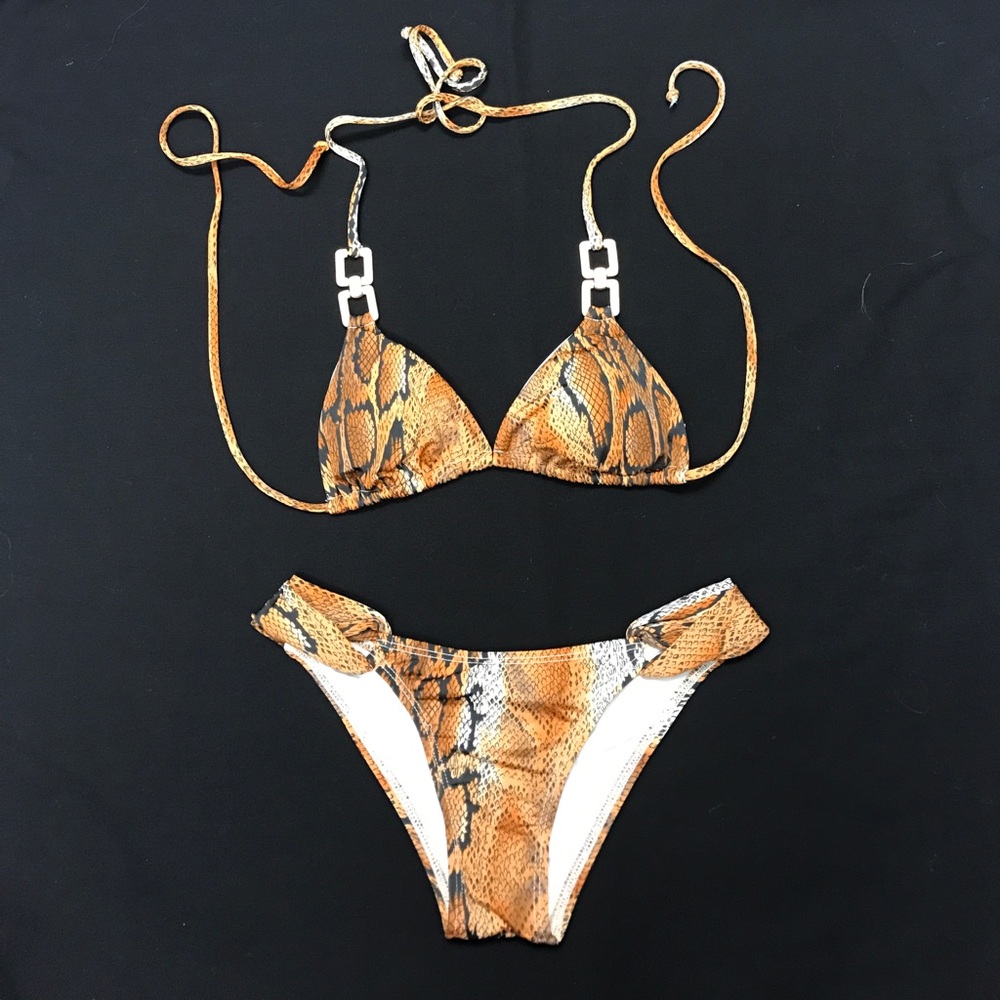 Sexy Snake Skin Patterned Bikini
