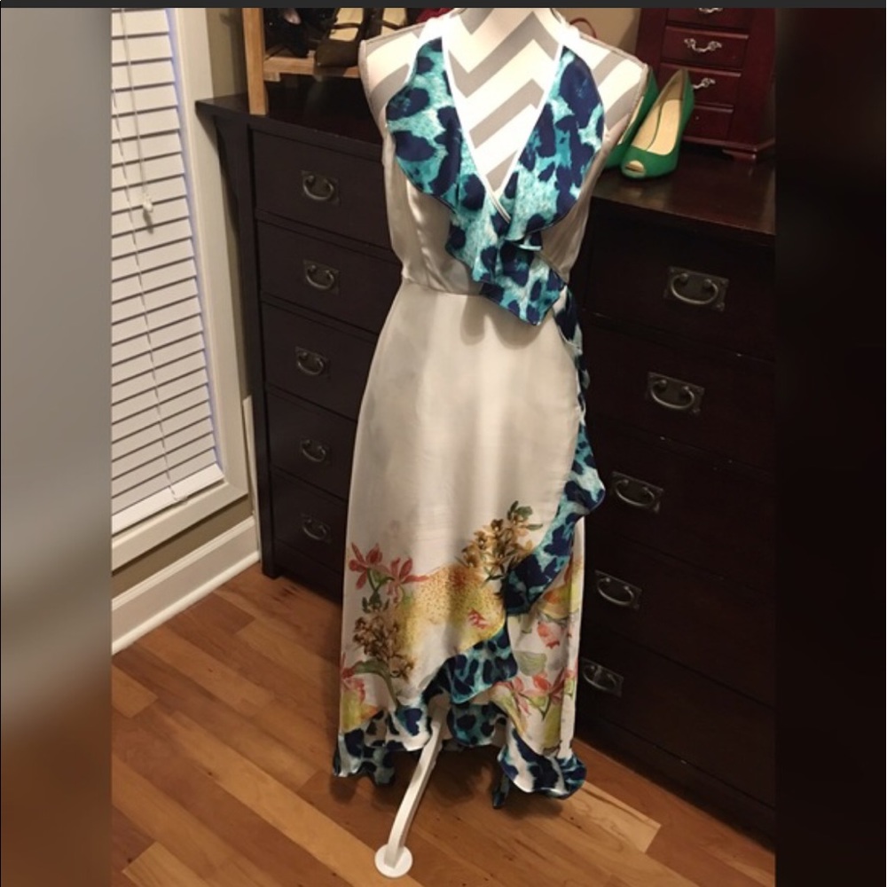 High Low Faux Wrap Dress
