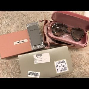 Miu Miu Havana Marble Sunglasses