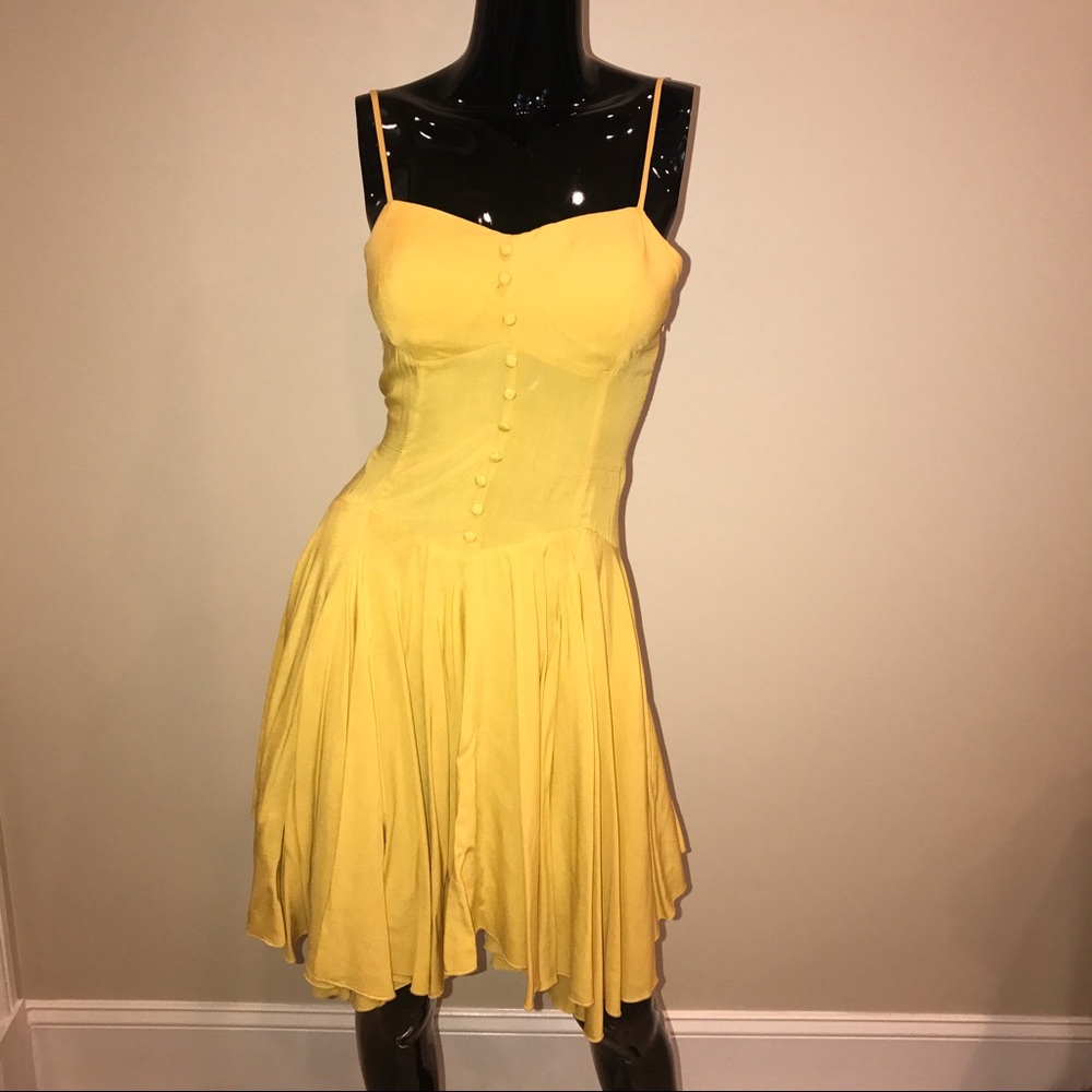 Ya Los Angeles Yellow Babydoll Dress - Small