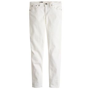 J Crew Toothpick jeans in white.