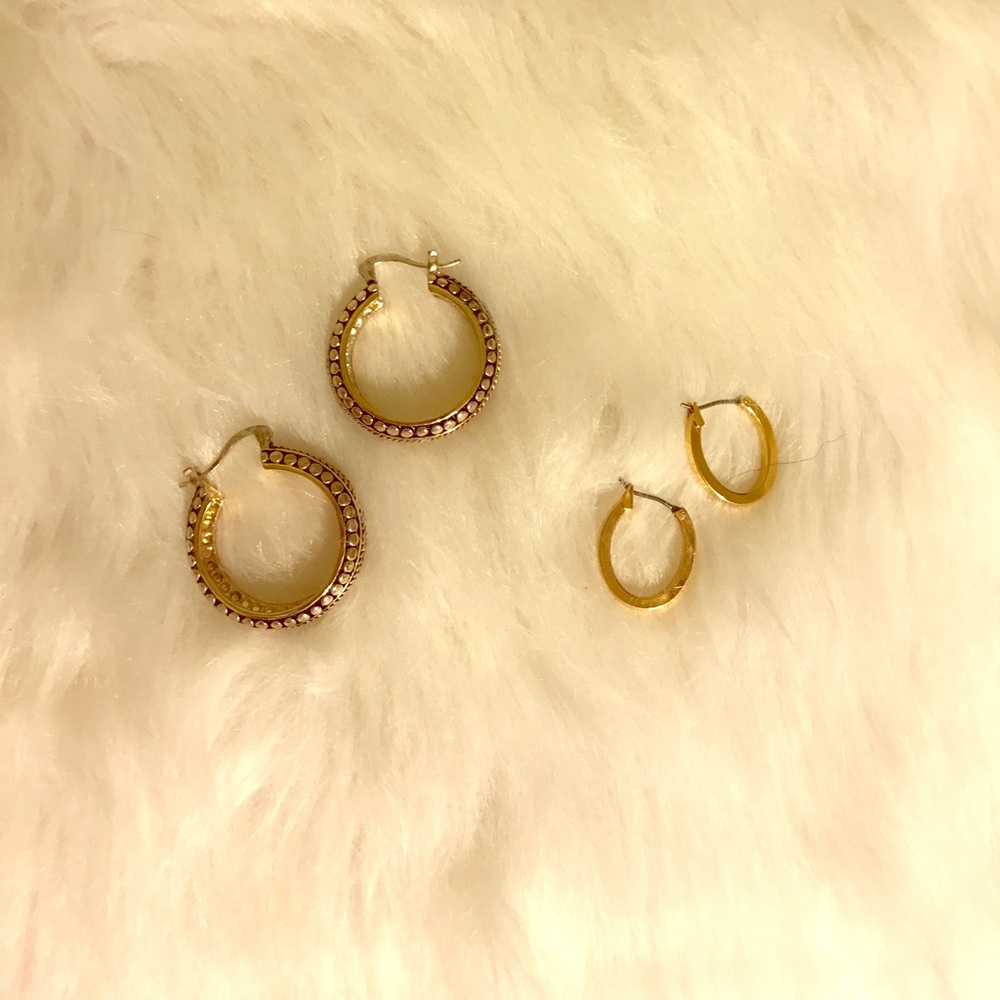 Mixed Metal Hoops