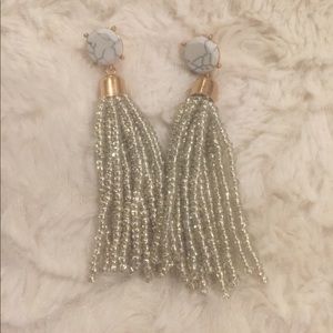Beaded tassel earrings
