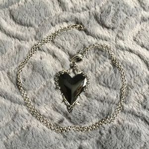 Black heart necklace