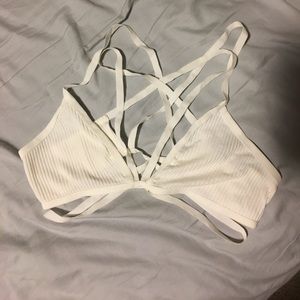 FLL strappy white bralette
