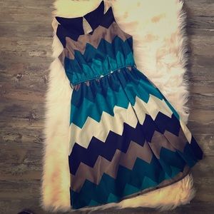Chevron Sleeveless Dress