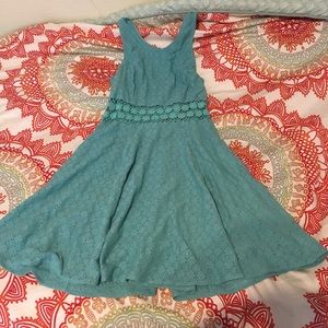 Teal free people daisy dress