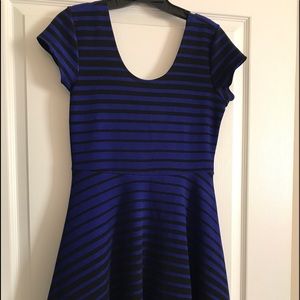 Black and royal blue skater dress, Size L