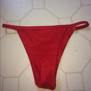 Simple Red Cheeky Bikini Bottom