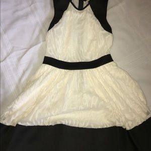 Off white and black printed dress