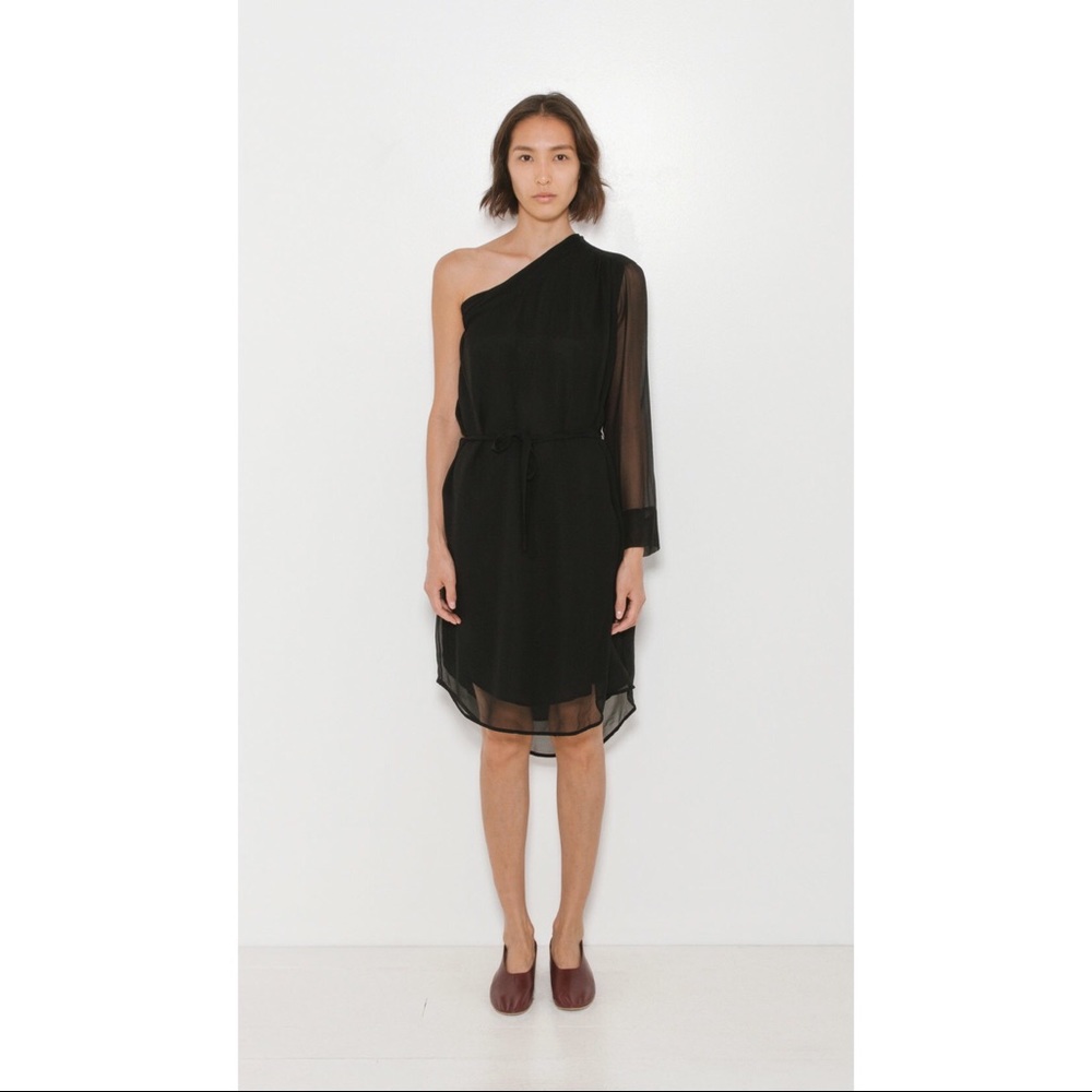 Raquel Allegra Black Silk Dress sz 3 L 6 8 - NWOT - Picture 4 of 6