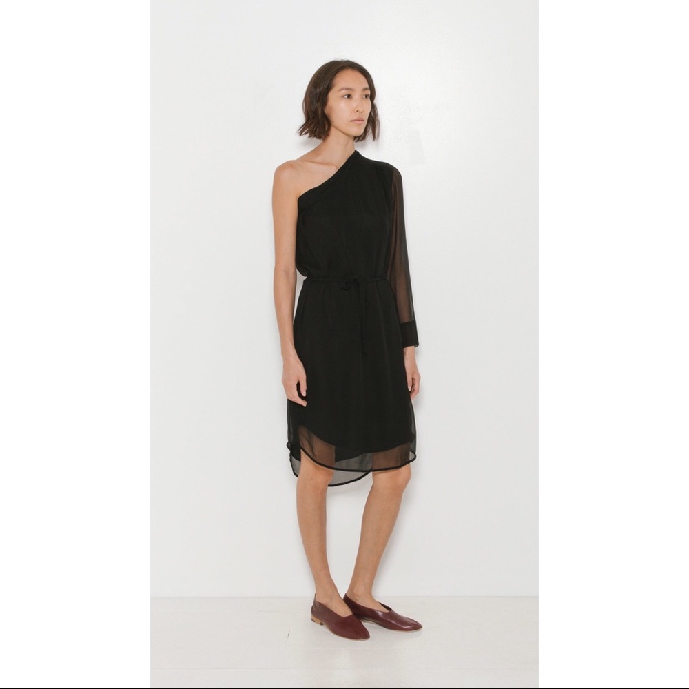 Raquel Allegra Black Silk Dress sz 3 L 6 8 - NWOT - Picture 5 of 6