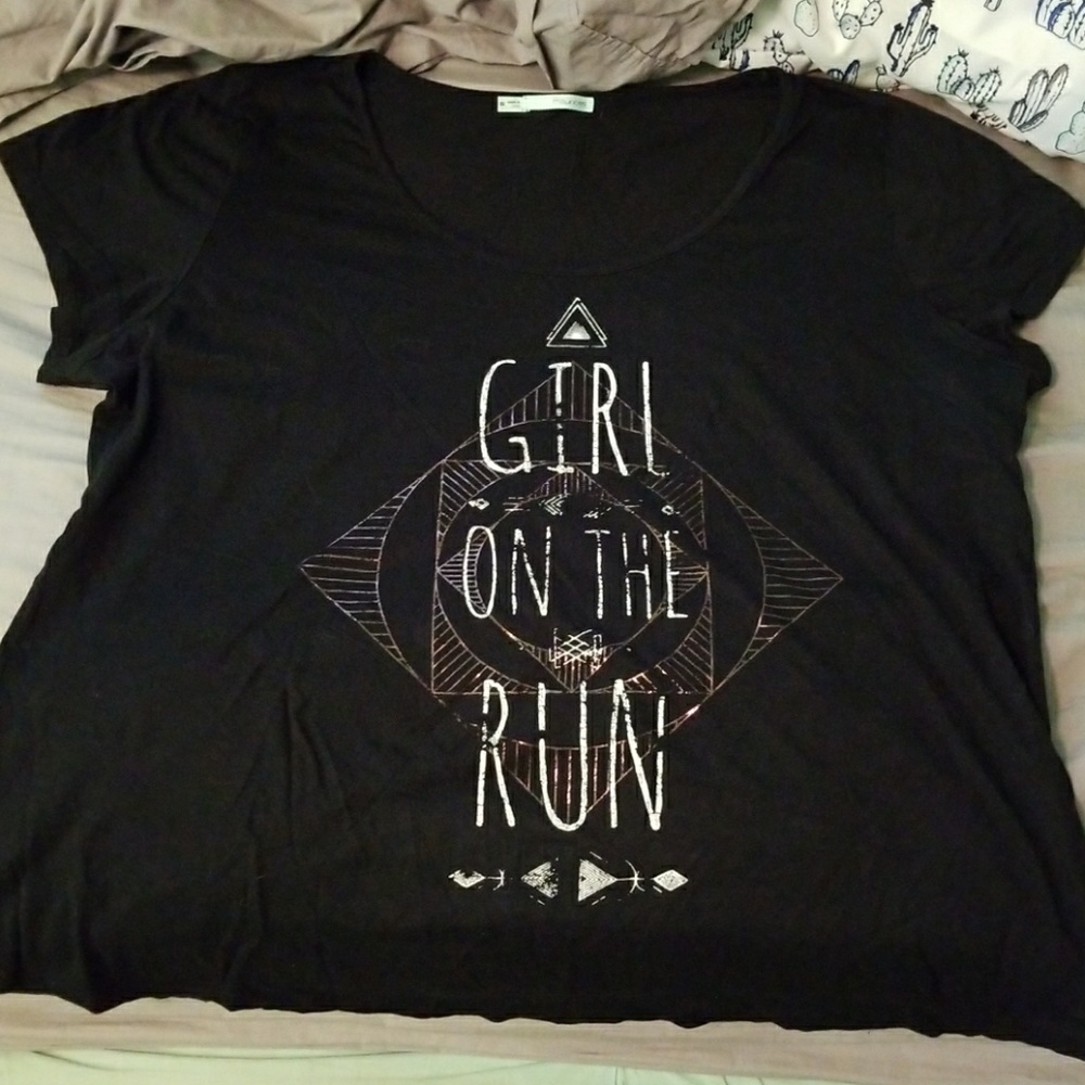 "Girl on the run" graphic tee
