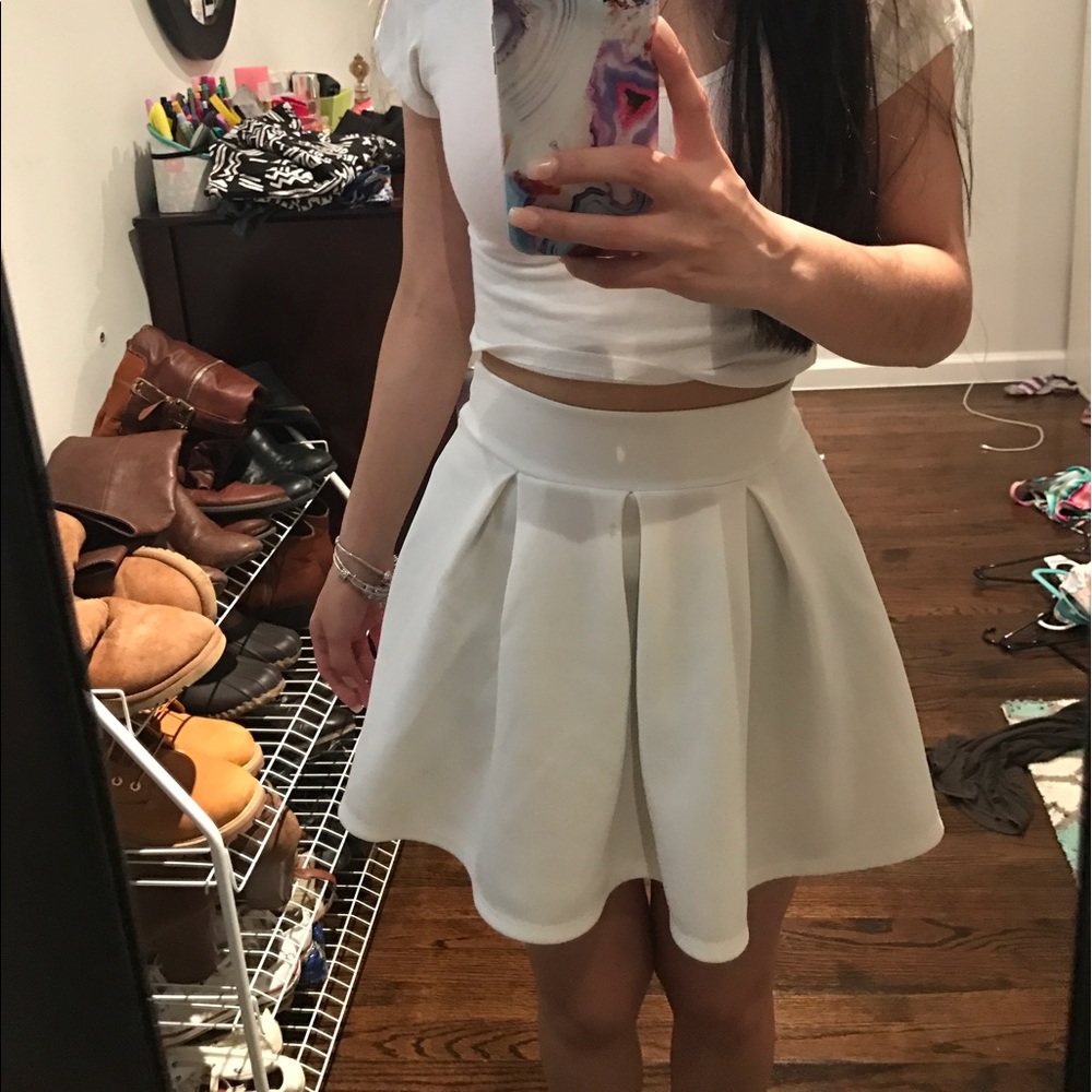 White Skater Skirt