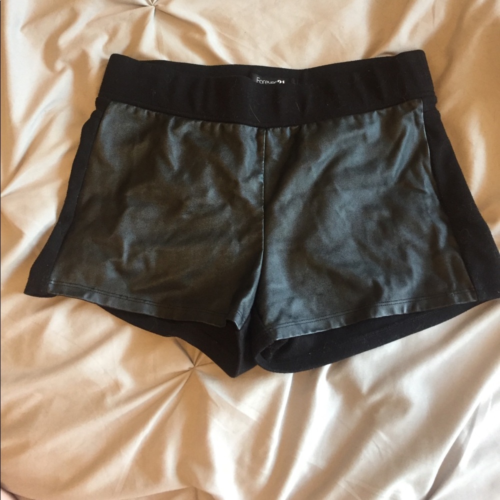 black shorts