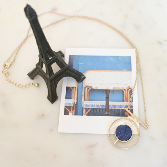 Blue Marbled Vintage Style necklace - Picture 5 of 6