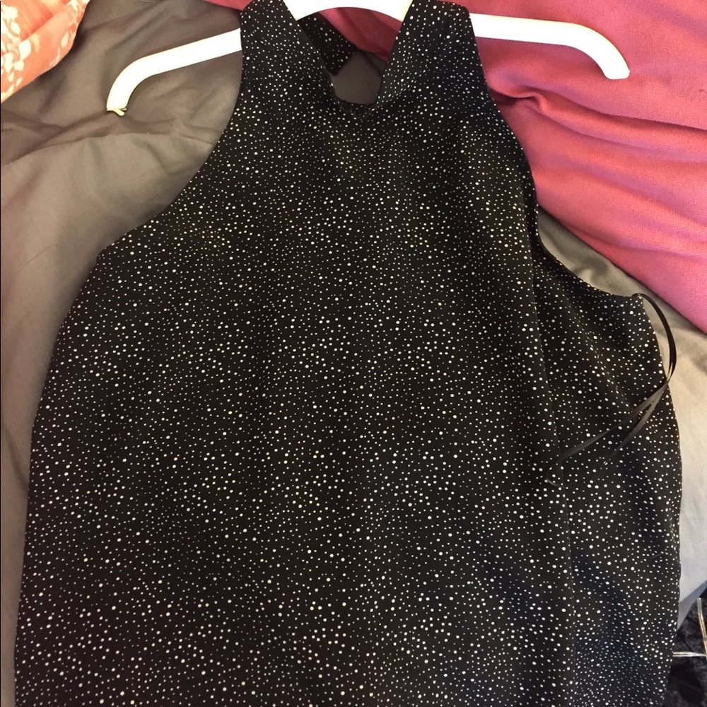 Black halter tank top