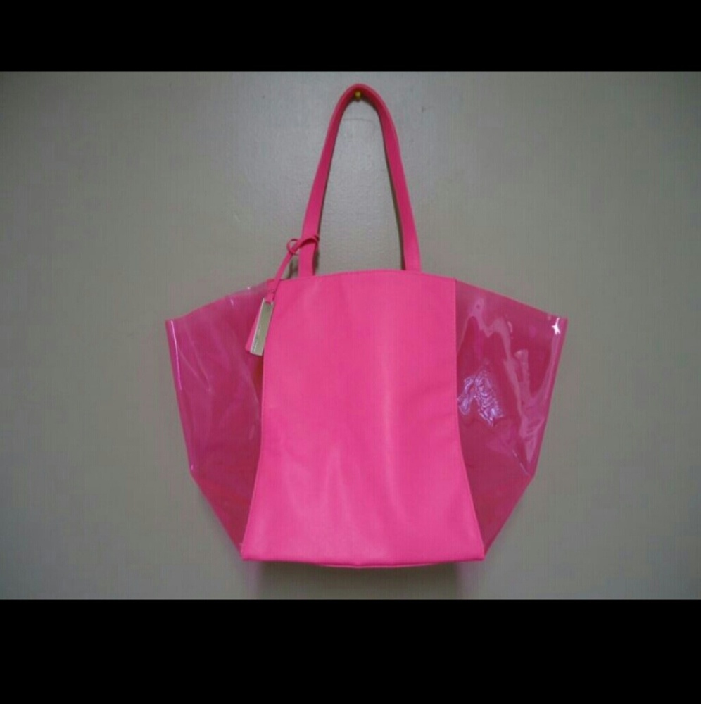 PINK Victoria's Secret Hot Pink Tote Bag Purse