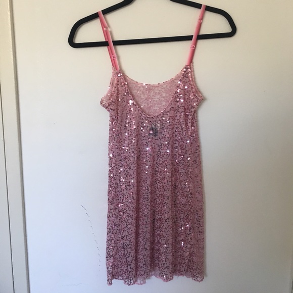 free people pink sequined exposed-back dress - Picture 3 of 6