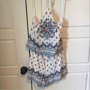 SOLD!! Francesca's halter top romper