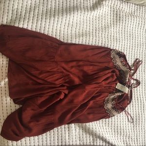 red sequin american eagle dress