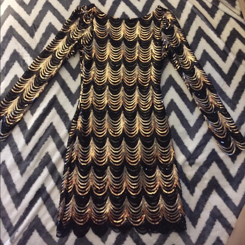 Scallop Sequin Dress