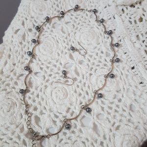 2 for $30 NTW pearlesque necklace and earrings