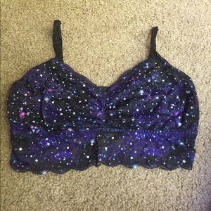 Galaxy studded PINK bra