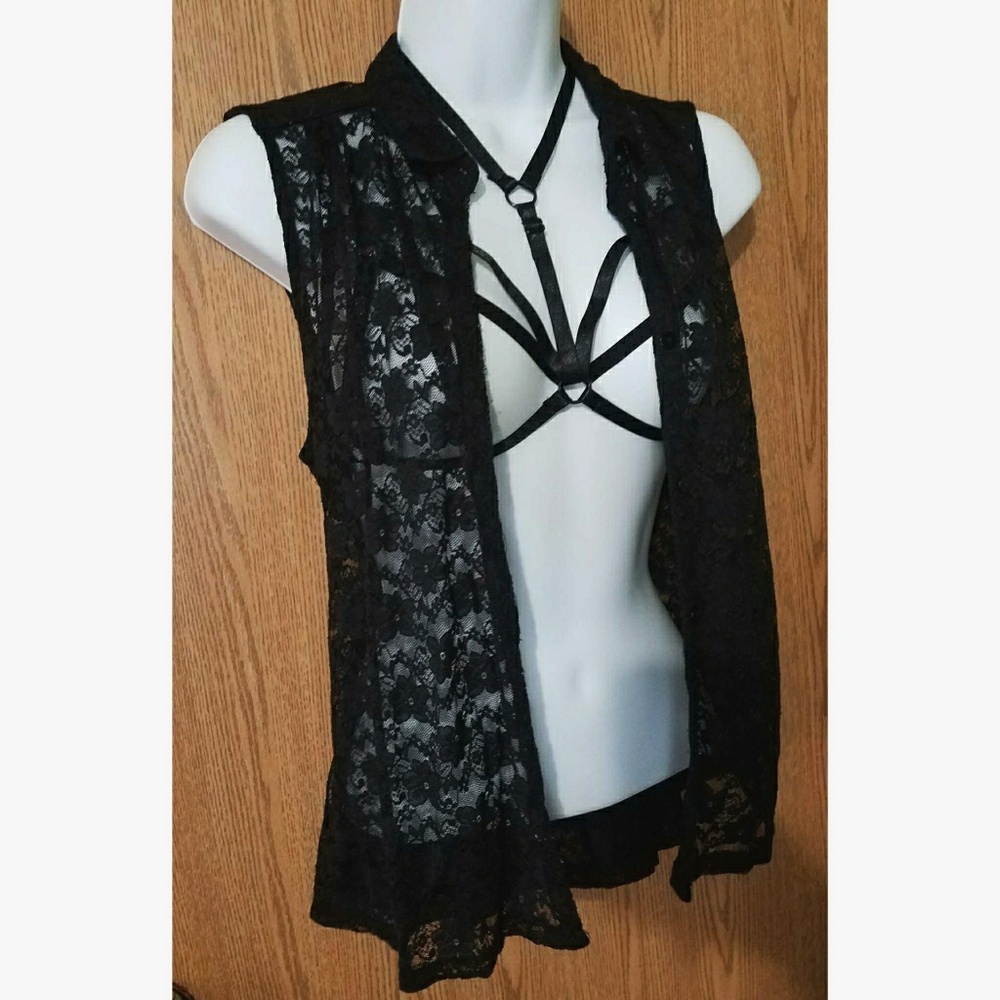 Black Gothic sexy Body harness