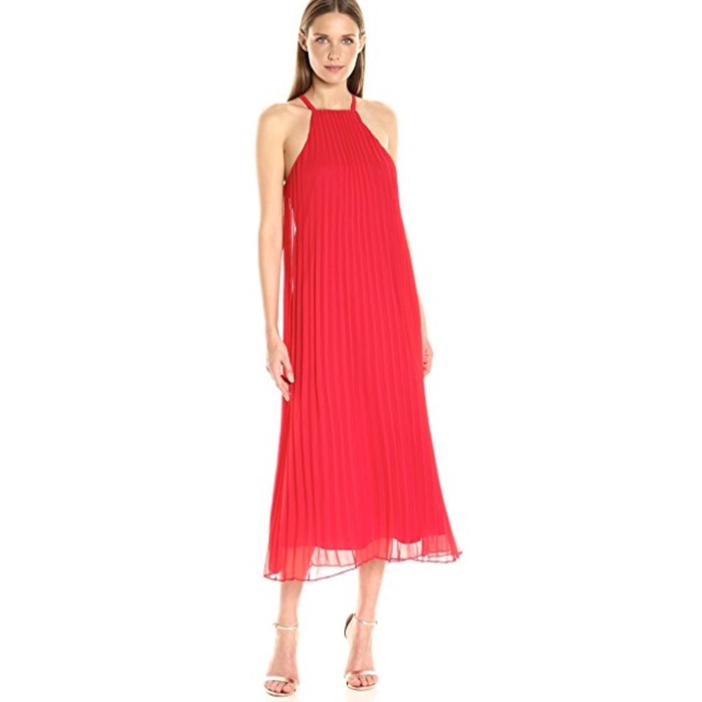 ❌SOLD❌ Likely brand Red pleated dress Sz 10