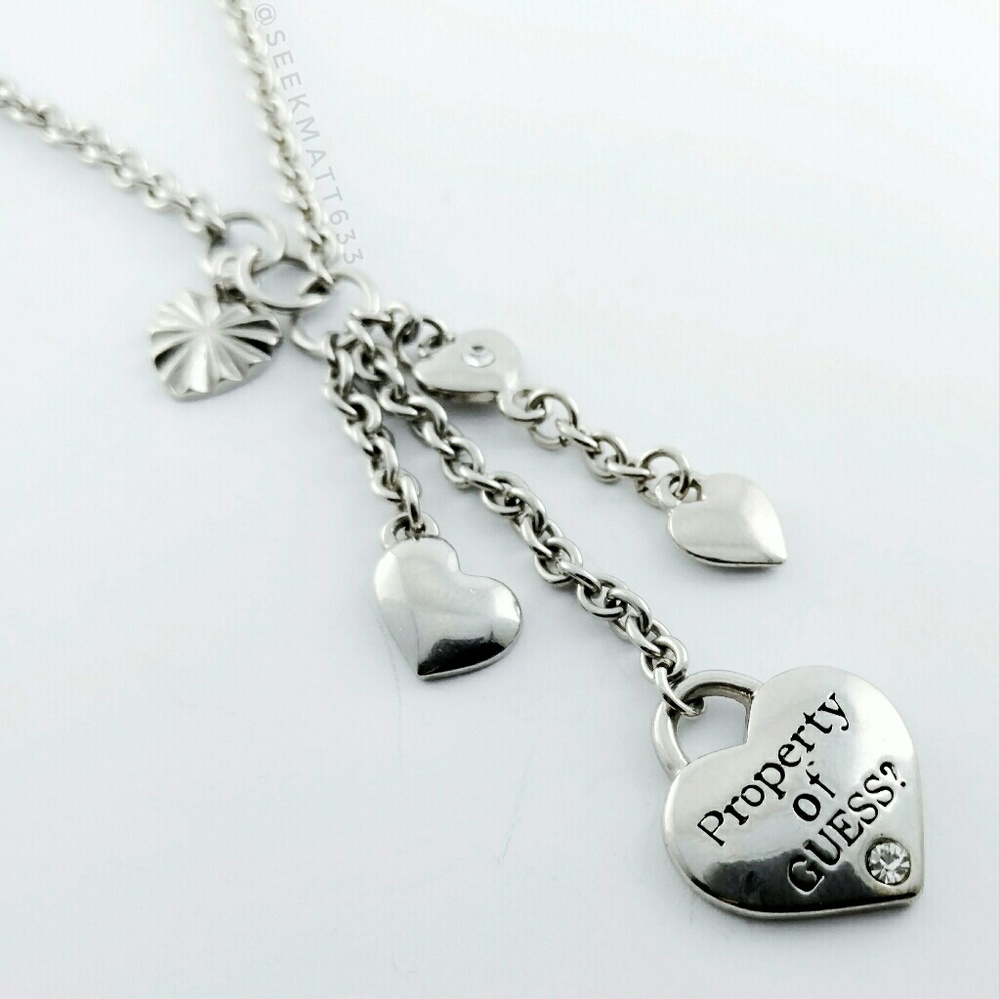 Property of Guess Silver Heart ? Necklace