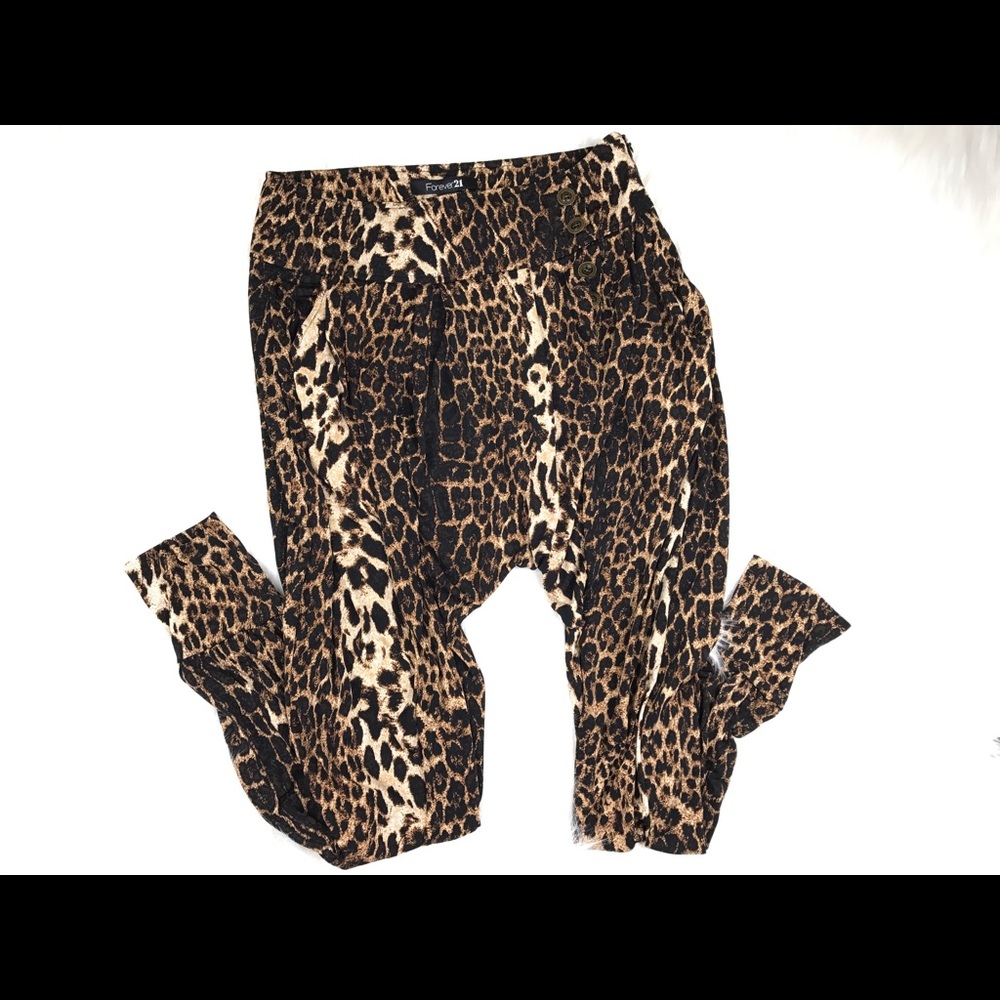 Leopard Harem Pants