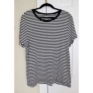 Old Navy Black and White Striped Shirt NWOT