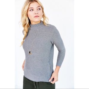 NEW UNIF x UO Grey Waffle Knit Sweater