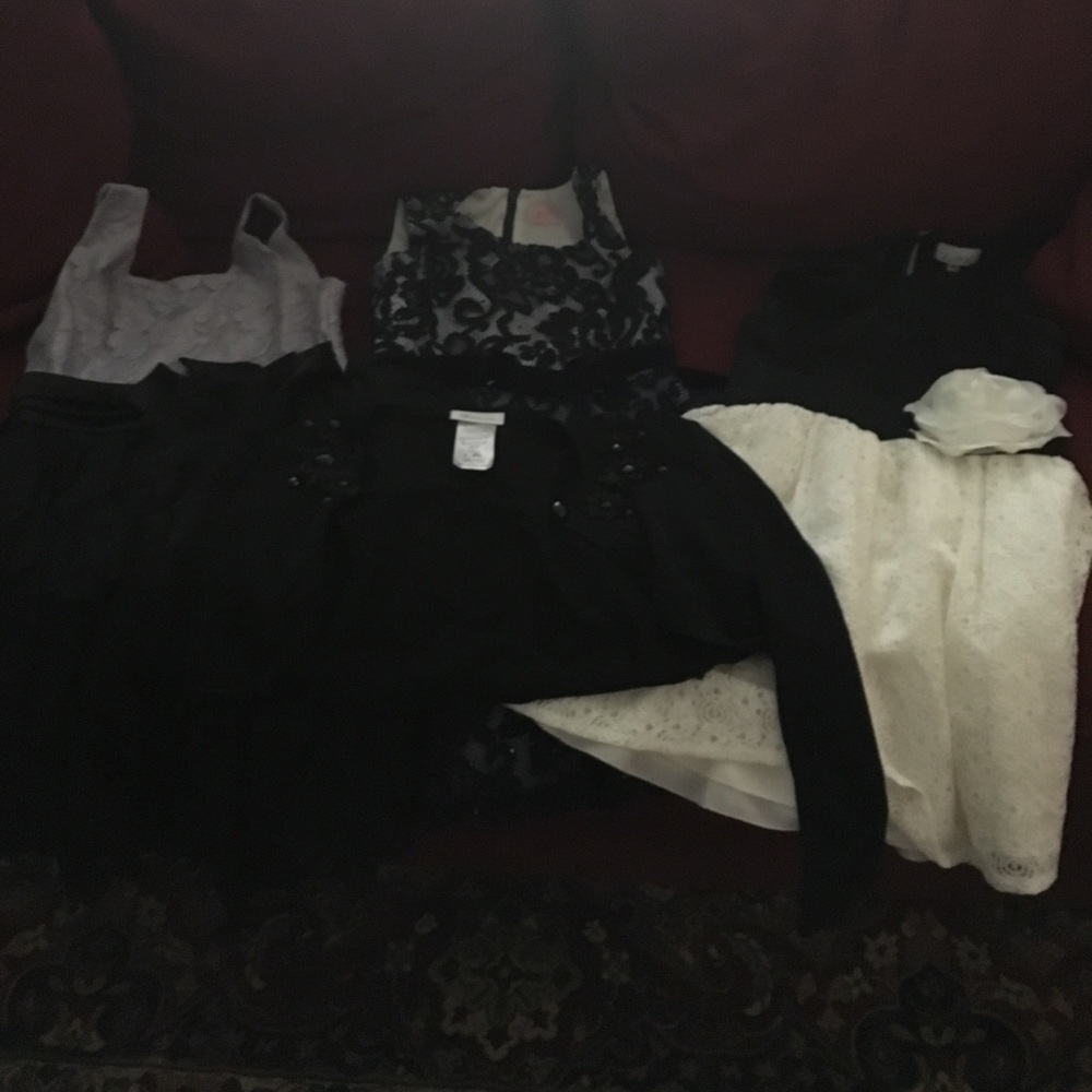 Three Girls Dresses and A Black Sweater
